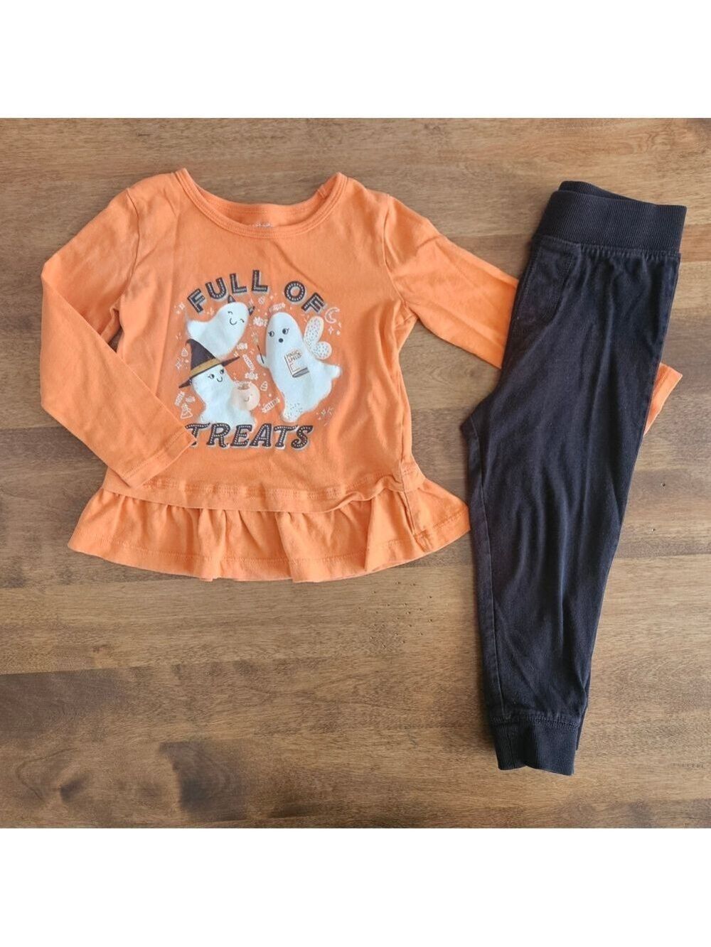 5/$25 Carter's Orange and Black Kids Matching Set